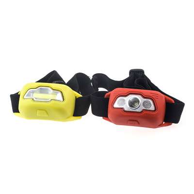 Yiwu Factory new product rubber 3W led cob headlamp super waterproof plastic Mini led headlamp for children